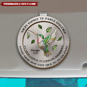 Clip commémoratif personnalisé visière de voiture - "mon esprit vous parle encore"