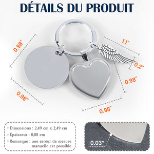 Cadeau commémoratif "Je suis toujours avec toi" – Porte-clés photo personnalisé