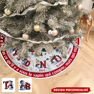 Ce n’est pas ce qu’il y a sous le sapin qui compte – Jupe de Sapin Familiale Personnalisée