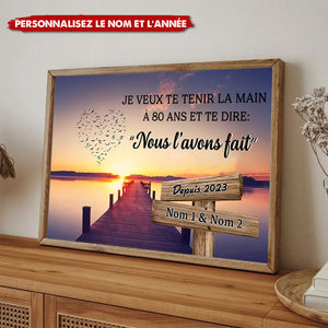 Poster Personnalisé "Nous l’avons fait" – Cadeau Couple avec Prénoms et Année