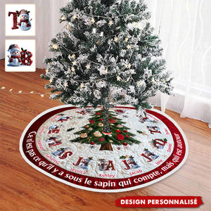 Ce n’est pas ce qu’il y a sous le sapin qui compte – Jupe de Sapin Familiale Personnalisée