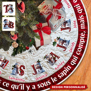 Ce n’est pas ce qu’il y a sous le sapin qui compte – Jupe de Sapin Familiale Personnalisée
