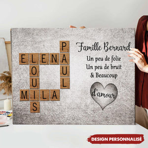 Affiche Familiale Personnalisée - Un Peu de Folie, Beaucoup d’Amour