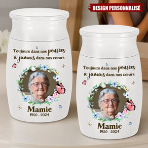 Urne Commémorative Personnalisée avec Photo et Message – En Mémoire d’un Être Cher