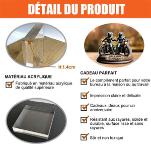 Plaque Acrylique Personnalisée Motard Père & Fils – Meilleur Papa