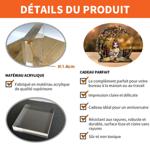 Plaque Acrylique Personnalisée – Une Fille, Un Livre, Un Univers de Rêve