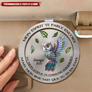 Clip commémoratif personnalisé visière de voiture - "mon esprit vous parle encore"