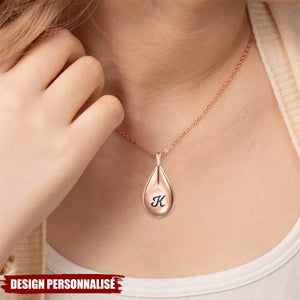 Collier Urne Personnalisé en Forme de Petite Goutte - Cadeau Émotionnel et Élégant