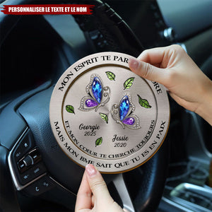 Clip commémoratif personnalisé visière de voiture - "mon esprit vous parle encore"