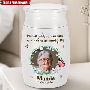 Urne Commémorative Personnalisée avec Photo et Message – En Mémoire d’un Être Cher