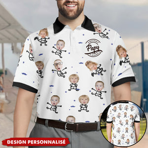 Polo personnalisé avec photo – Meilleur Papa ou Papi du monde