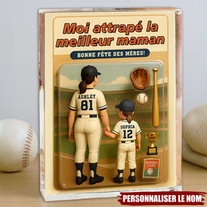 Cadeau Personnalisé Fête des Mères – Figurine "J’ai attrapé la meilleure maman"