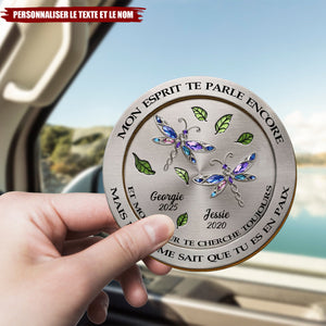 Clip commémoratif personnalisé visière de voiture - "mon esprit vous parle encore"