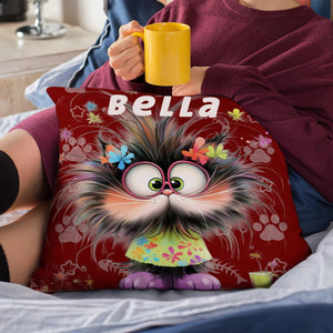 Coussin Personnalisé avec Motif de Chat Amusant – Cadeau Décoratif et Confortable pour la Maison