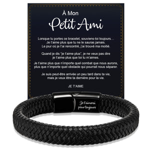 Bracelet en Cuir Personnalisé pour Homme – Cadeaux pour la fête des pères, un anniversaire ou une remise de diplôme
