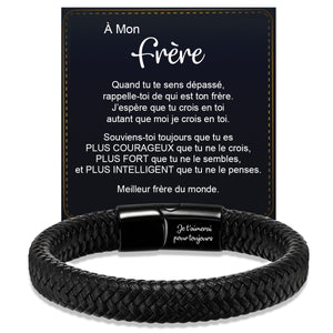 Bracelet en Cuir Personnalisé pour Homme – Cadeaux pour la fête des pères, un anniversaire ou une remise de diplôme