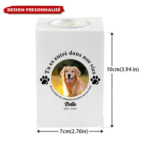 Bougeoir en Bois Personnalisé – Hommage pour Animaux de Compagnie