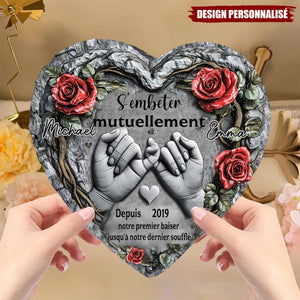 Pierre en forme de cœur personnalisée – Amour éternel depuis notre premier baiser