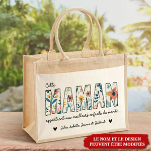 Sac Fourre-Tout Personnalisé "MAMAN" – Cadeau Unique et Élégant