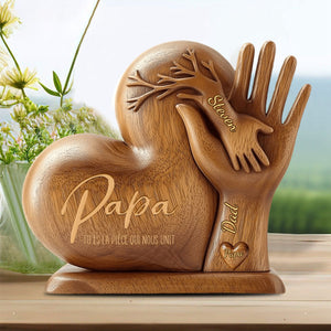 Papa, tu es la pièce qui nous unit – Plaque personnalisée en forme spéciale pour père