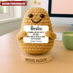 Poupée Patate au Crochet Personnalisée-Cadeau Drôle et Personnalisé pour Meilleure Amie