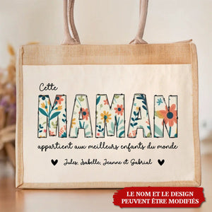 Sac Fourre-Tout Personnalisé "MAMAN" – Cadeau Unique et Élégant