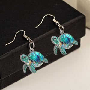 Créoles en Acrylique Personnalisées – Style Vitrail Inspiré de la Plage