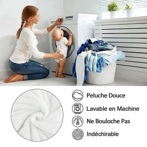 Couverture Personnalisée à Motifs Floraux – Cadeau Doux et Élégant pour Enfants, Bébés ou Adultes