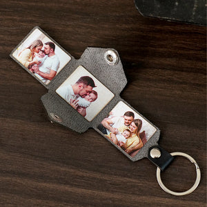 Porte-Clés en Cuir avec Photos Personnalisées – Cadeau Émotionnel à Emporter