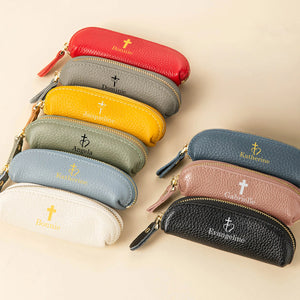 Porte-monnaie Mini Personnalisé en Cuir PU – Cadeau pour les Chrétiens