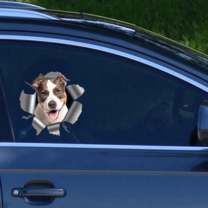 Autocollant Percé en Métal avec Photo de Chien – Design Unique