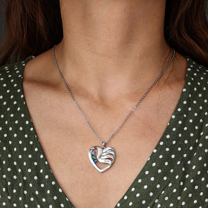 Collier Cœur Personnalisé avec Pierres de Naissance – Cadeau Unique pour Famille et Amis