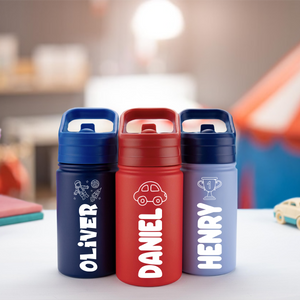 Bouteille Isotherme Personnalisée pour Enfants – Nom personnalisé & Design Ludique
