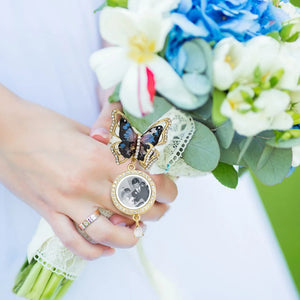 Broche Papillon Personnalisée avec Photo – Bijou Mémoriel Élégant