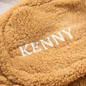 Couverture d’Emmaillotage Bébé Personnalisée avec Nom et Motif Ours – Cadeau d’Anniversaire pour Bébé