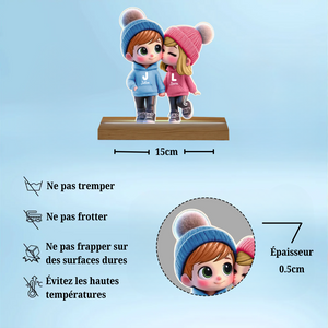 Lampe LED Personnalisée Couple Chibi – Cadeau d’Amour Unique et Lumineux
