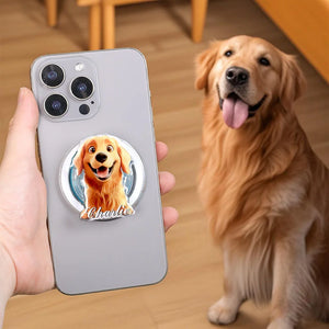 Support de Téléphone Personnalisé avec Portrait de Chien - Cadeau Unique pour Amoureux des Animaux