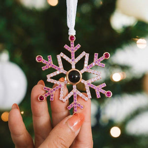 Ornement de Noël Scintillant Personnalisé – Ajoutez Votre Photo pour un Éclat Unique