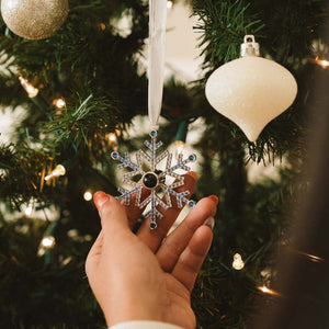 Ornement de Noël Scintillant Personnalisé – Ajoutez Votre Photo pour un Éclat Unique
