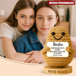 Poupée Patate au Crochet Personnalisée-Cadeau Drôle et Personnalisé pour Meilleure Amie