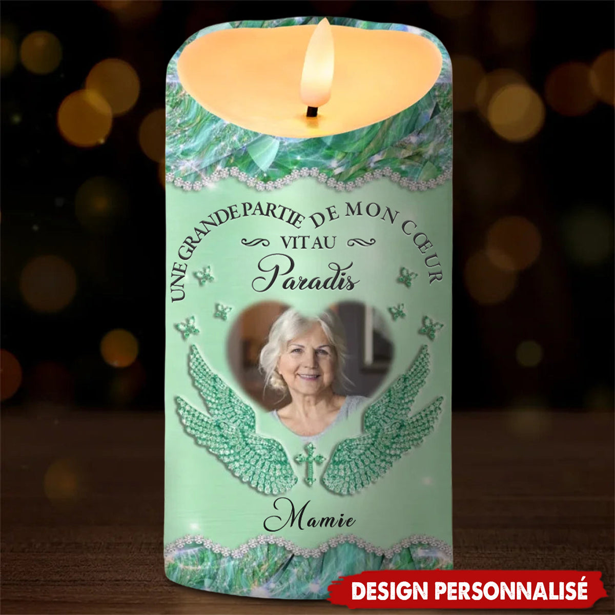 Bougie LED Personnalisée - Hommage Émotionnel pour proche