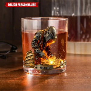 Verre à Whisky Personnalisé – Soudeur Puissant  avec Nom Gravé