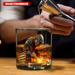 Verre à Whisky Personnalisé – Soudeur Puissant  avec Nom Gravé