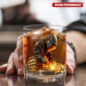 Verre à Whisky Personnalisé – Soudeur Puissant  avec Nom Gravé