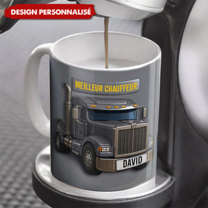 Mug Personnalisé “Meilleur Chauffeur” - Cadeau pour les passionnés de camions