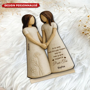 Plaque en Bois Personnalisée – Cadeau Émotionnel pour Sœurs, Meilleures Amies ou Âmes Sœurs
