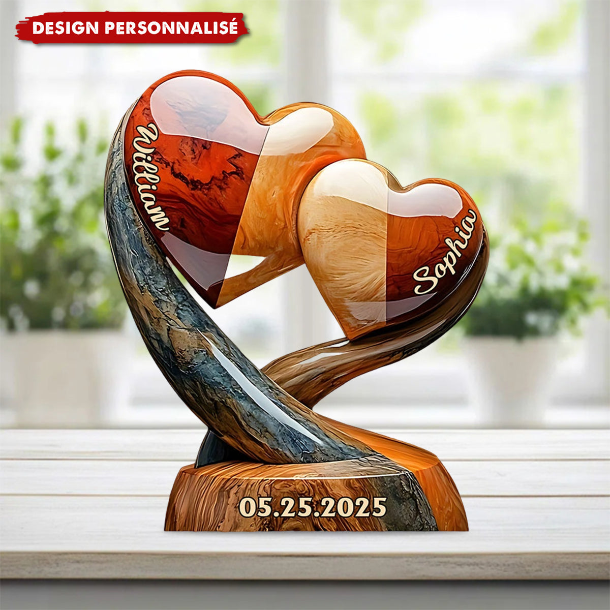 Toi et Moi, On Gère Ça – Plaque Personnalisée en Forme de Couple