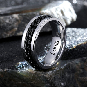 Bague Tournante Chaîne Homme – Acier Inoxydable Élégant et Moderne