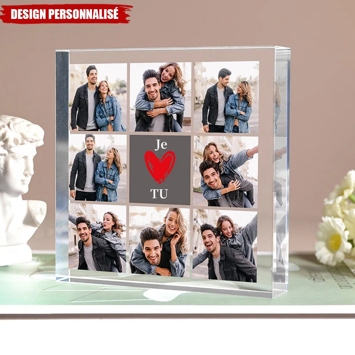 Plaque Acrylique Personnalisée avec Photos – Cadeau d'Amour Unique