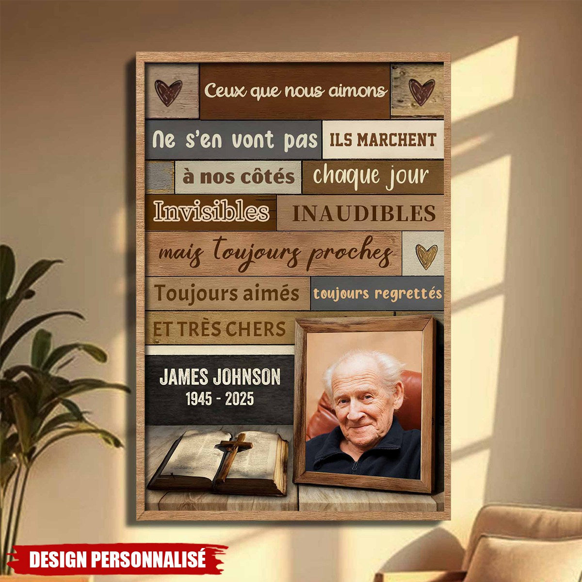Affiche Commémorative Personnalisée – Hommage à un Être Cher
